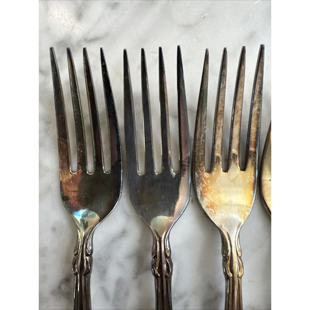 Oneida Community 1971 BEETHOVEN Silverplate Dinner Forks 7 3/8 Set Of 5
